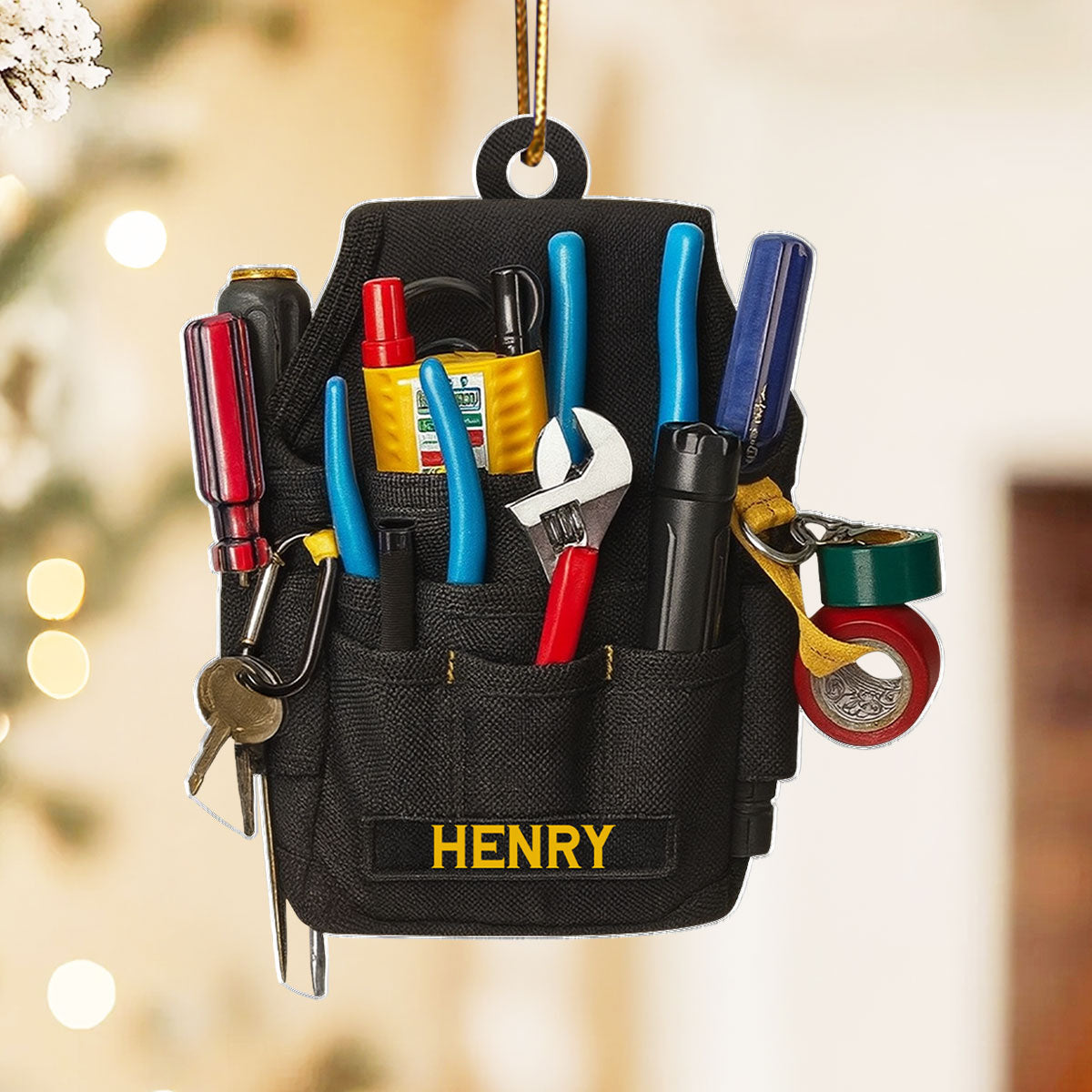 Tools of a True Craftsman – Personalized Acrylic Ornament – Perfect Gift for Skilled Electrician, Lineman