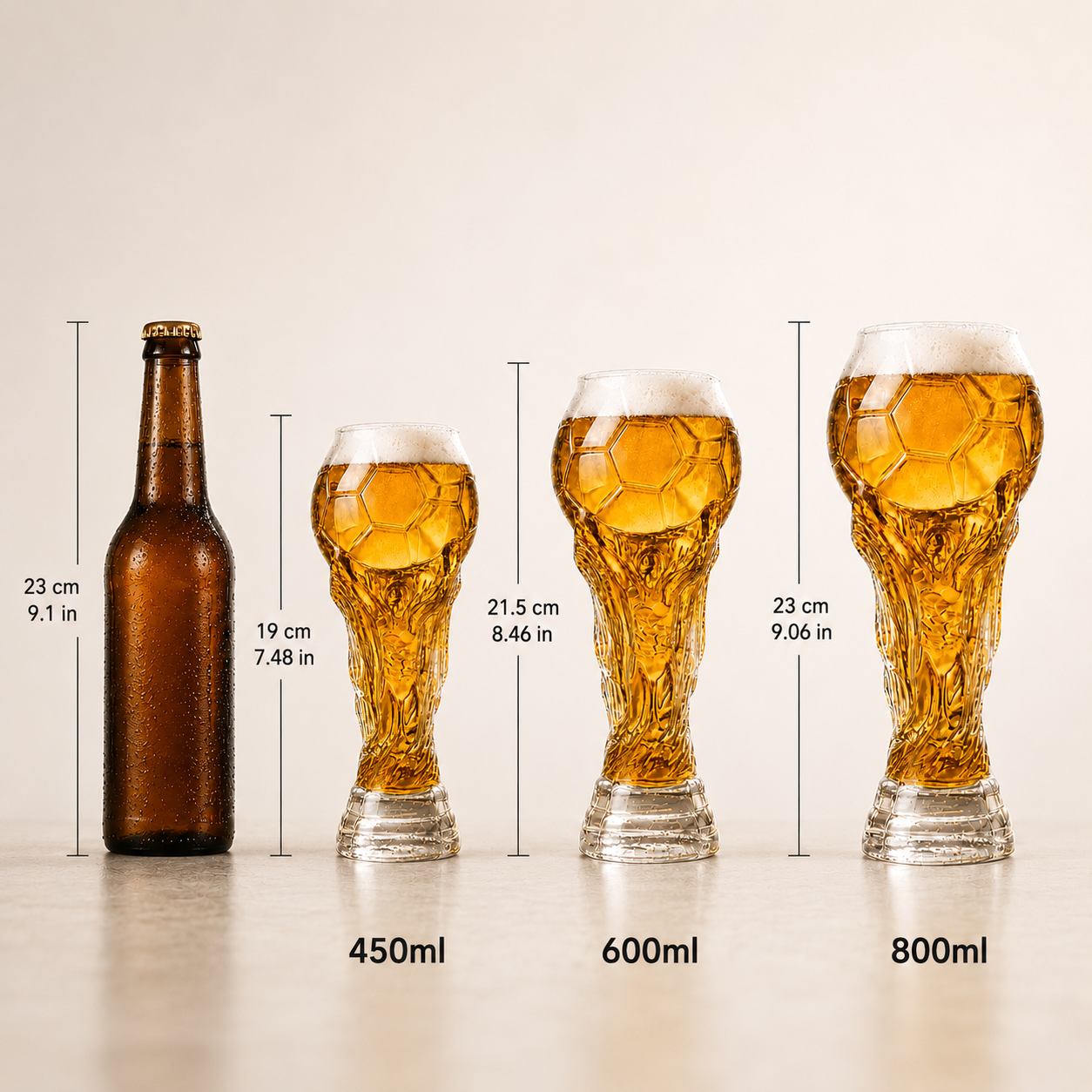 Football Trophy Beer Glass, Match Day Beer Glass, Birthday Gift for Him, Gift for Dad