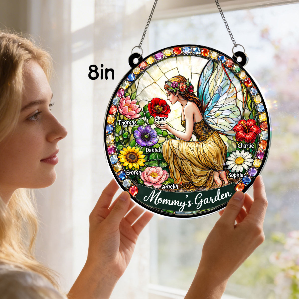 Mommy's Fairy Garden - Personalized Suncatcher - Heartfelt Mother's Day Gift for Grandma, Mom
