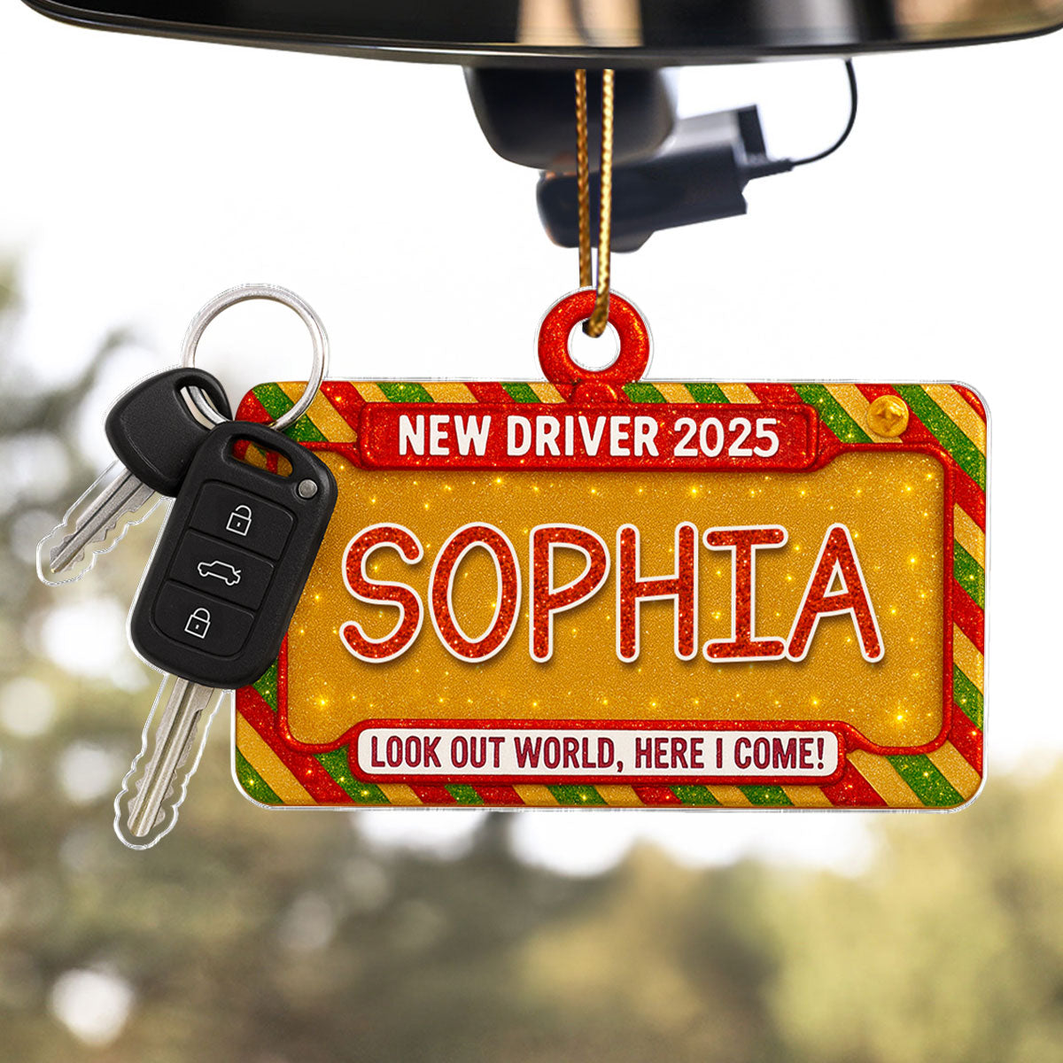 New Driver Look Out World, Here I Come - Personalized Acrylic Ornament - Unique Christmas Gift For New Driver