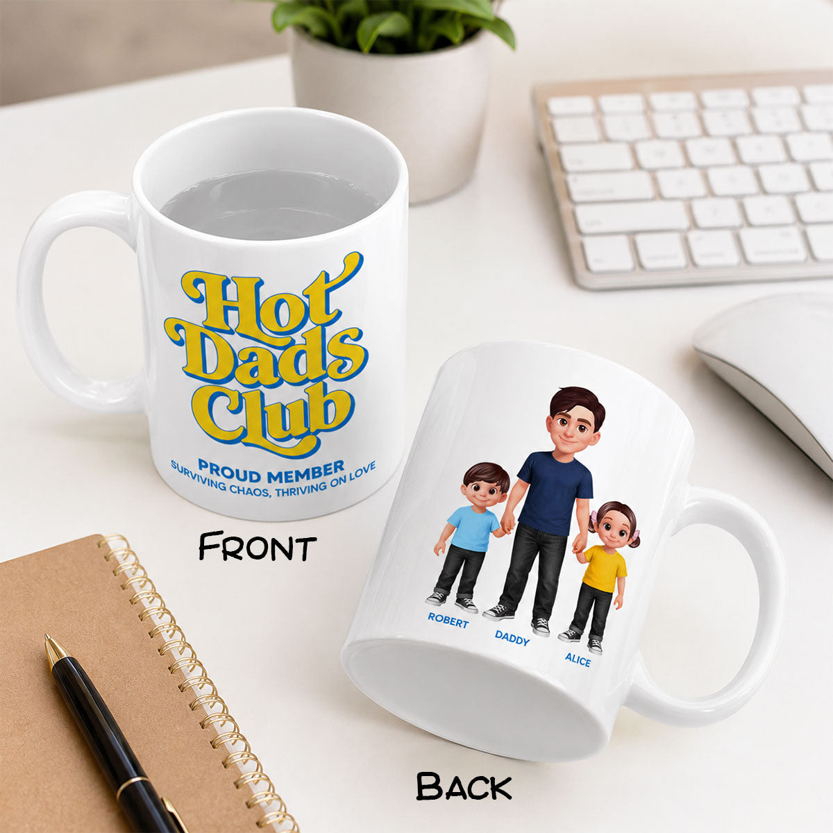 Hot Dads Club - Personalized Mug - Funny Father's Day Gift For Dad, Husband