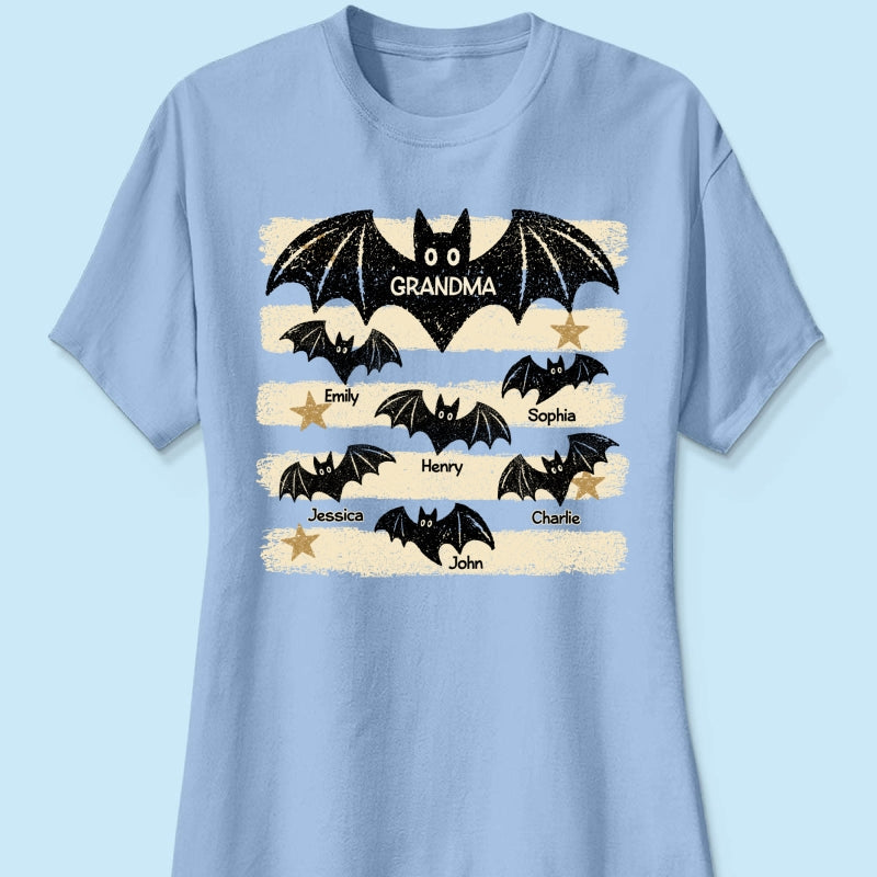 Spooky Grandma Bats - Personalized Shirt - Halloween Gift For Grandma, Mom