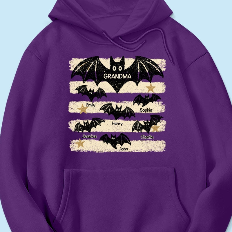 Spooky Grandma Bats - Personalized Shirt - Halloween Gift For Grandma, Mom
