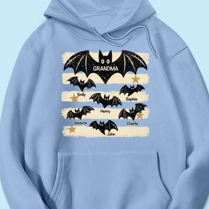 Spooky Grandma Bats - Personalized Shirt - Halloween Gift For Grandma, Mom