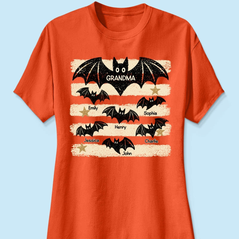 Spooky Grandma Bats - Personalized Shirt - Halloween Gift For Grandma, Mom