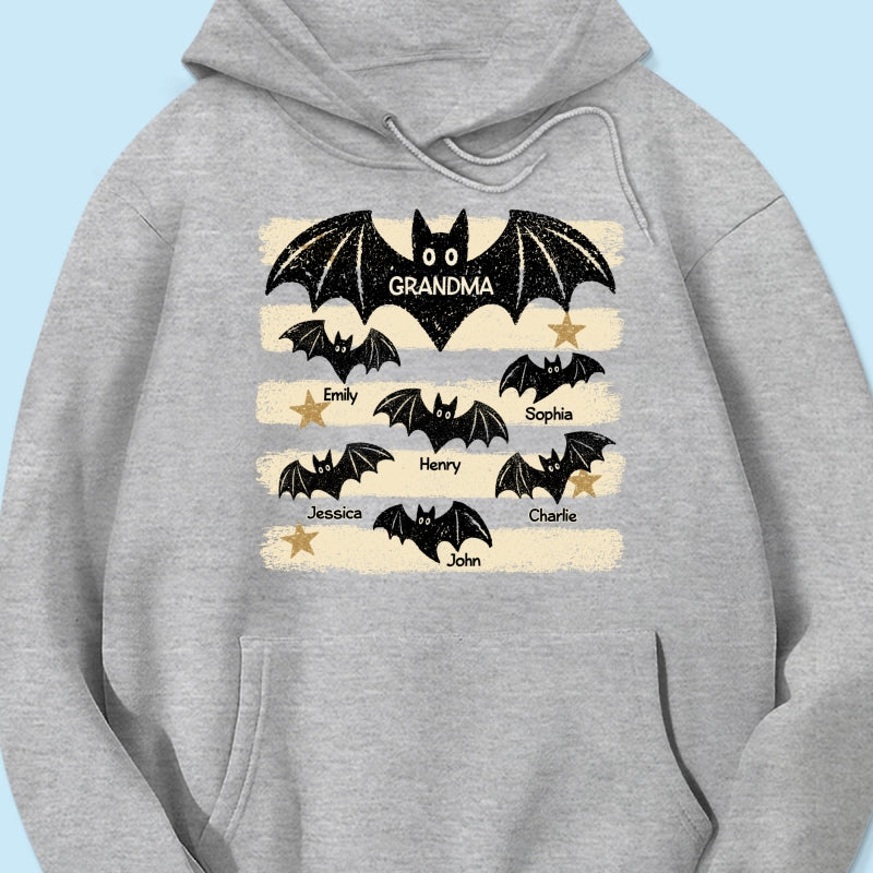 Spooky Grandma Bats - Personalized Shirt - Halloween Gift For Grandma, Mom