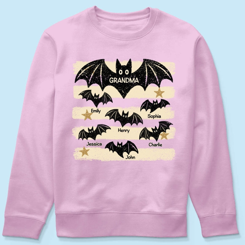 Spooky Grandma Bats - Personalized Shirt - Halloween Gift For Grandma, Mom