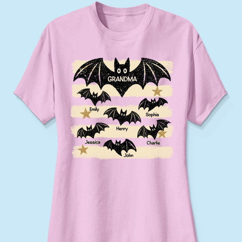 Spooky Grandma Bats - Personalized Shirt - Halloween Gift For Grandma, Mom