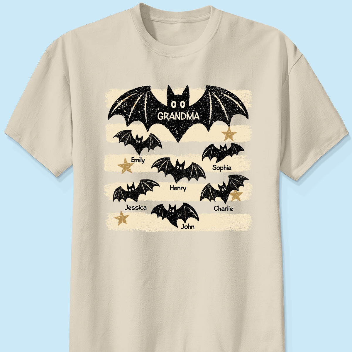 Spooky Grandma Bats - Personalized Shirt - Halloween Gift For Grandma, Mom