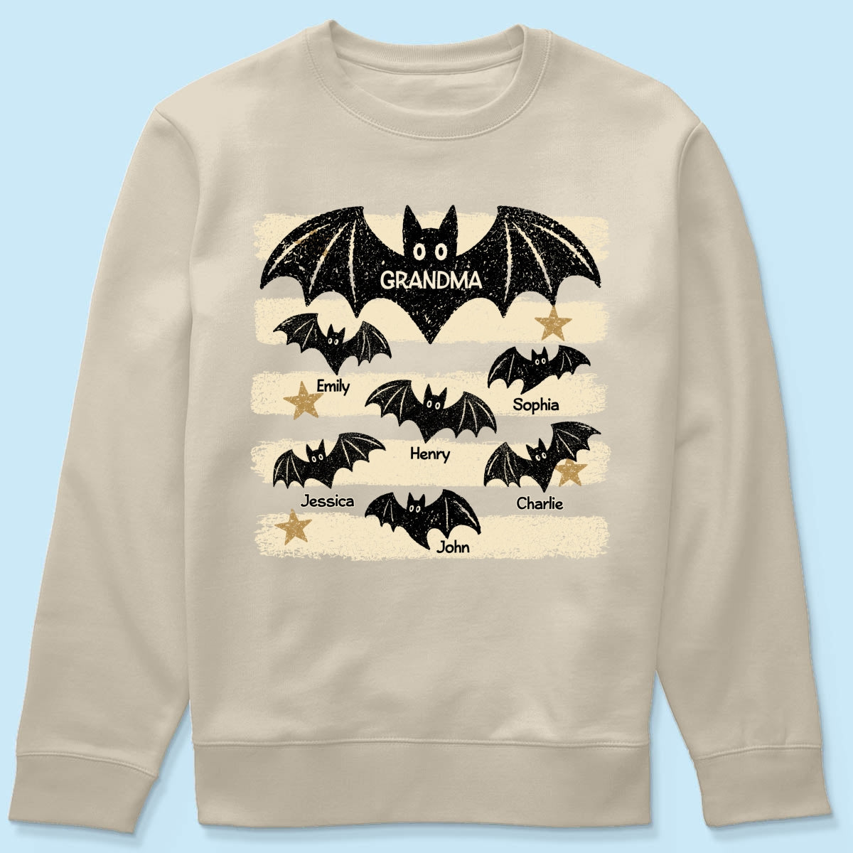 Spooky Grandma Bats - Personalized Shirt - Halloween Gift For Grandma, Mom