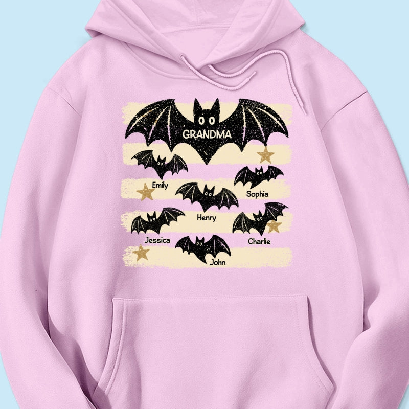 Spooky Grandma Bats - Personalized Shirt - Halloween Gift For Grandma, Mom