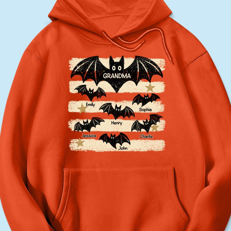 Spooky Grandma Bats - Personalized Shirt - Halloween Gift For Grandma, Mom