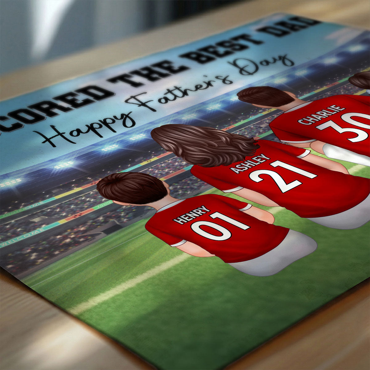We Scored The Best Dad Family At Stadium - Personalized Poster - Father's Day Gift For Soccer Dad