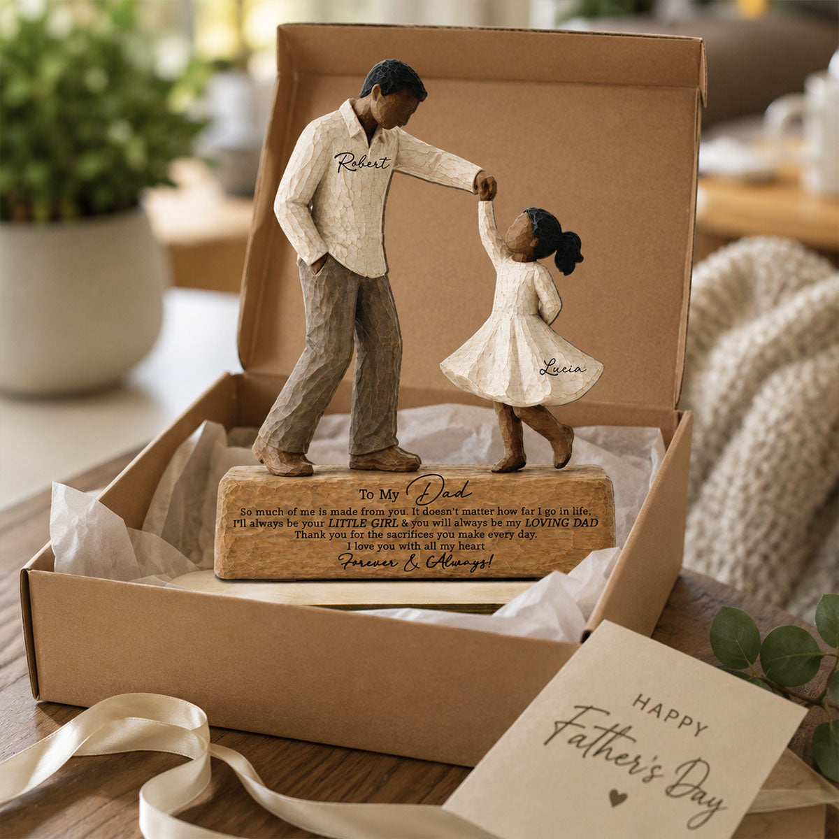 I Will Always Be Your Little Girl Father & Daughter Dancing 2D Flat Printed - Personalized 2-Layered Wooden Plaque - Sentimental  Gift For Dad From Daughter