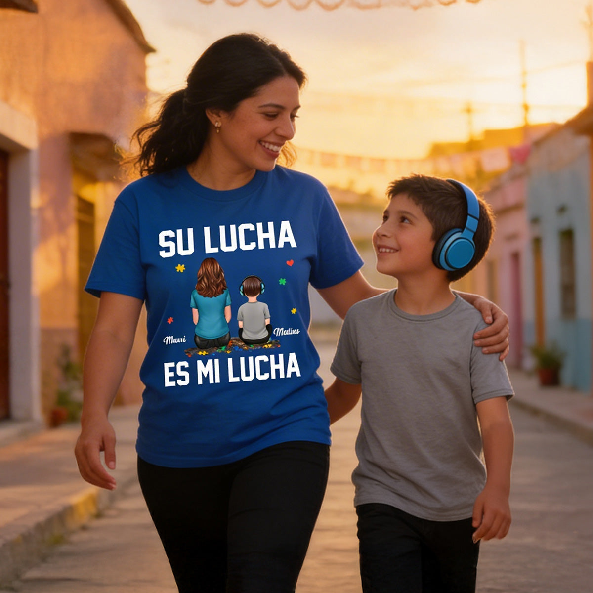 Su Lucha As Mi Lucha His Fight Is My Fight - Personalized Shirt - Autism Awareness Shirt