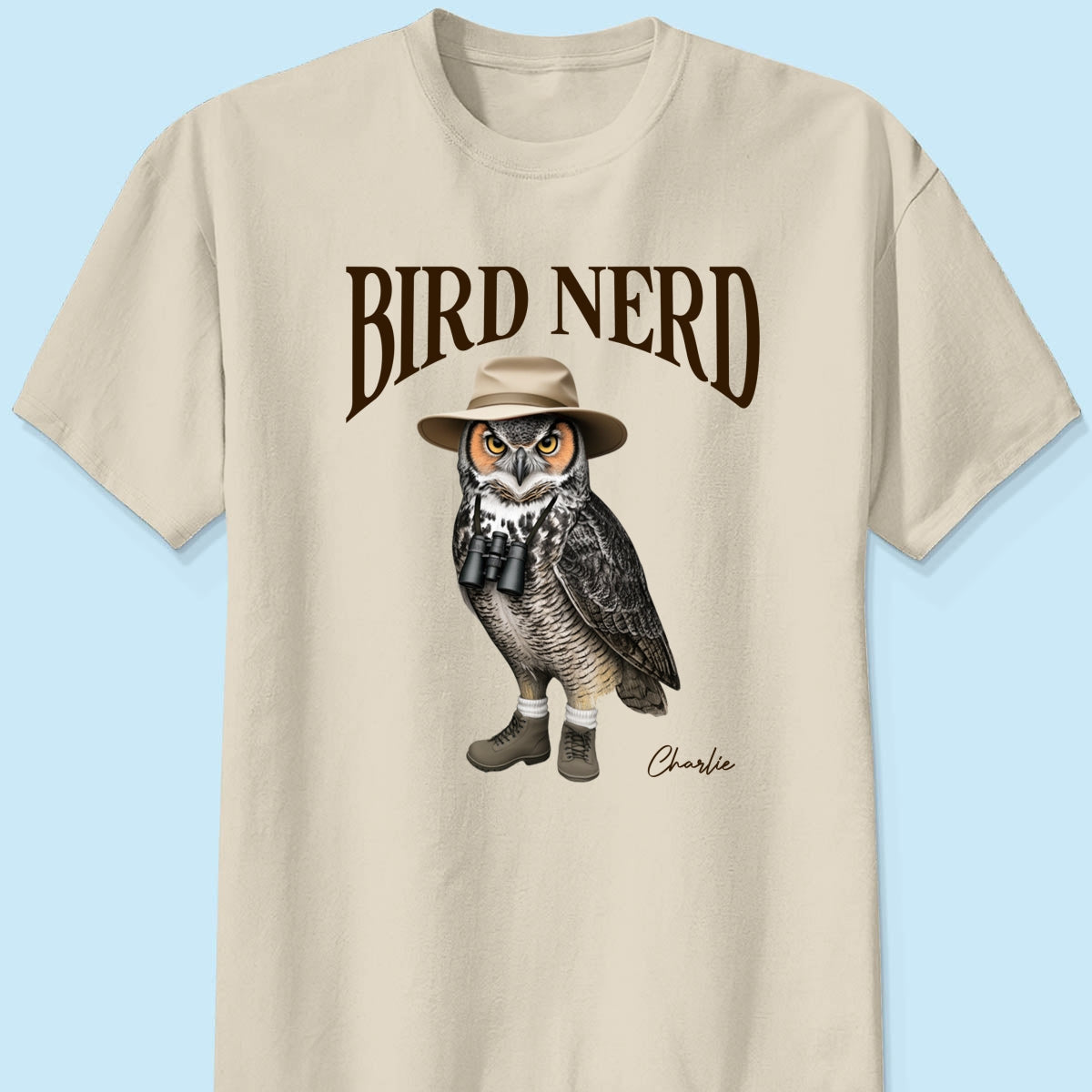 Bird Nerd Custom Name Funny - Personalized Shirt - Gift for Bird Lover, Birdwatcher, Bird Watching Gifts