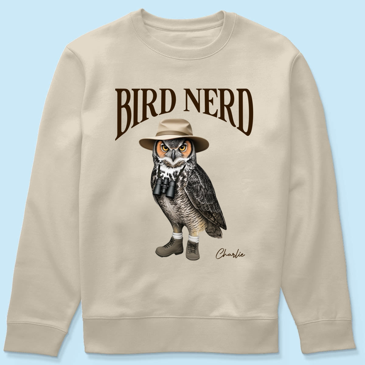 Bird Nerd Custom Name Funny - Personalized Shirt - Gift for Bird Lover, Birdwatcher, Bird Watching Gifts