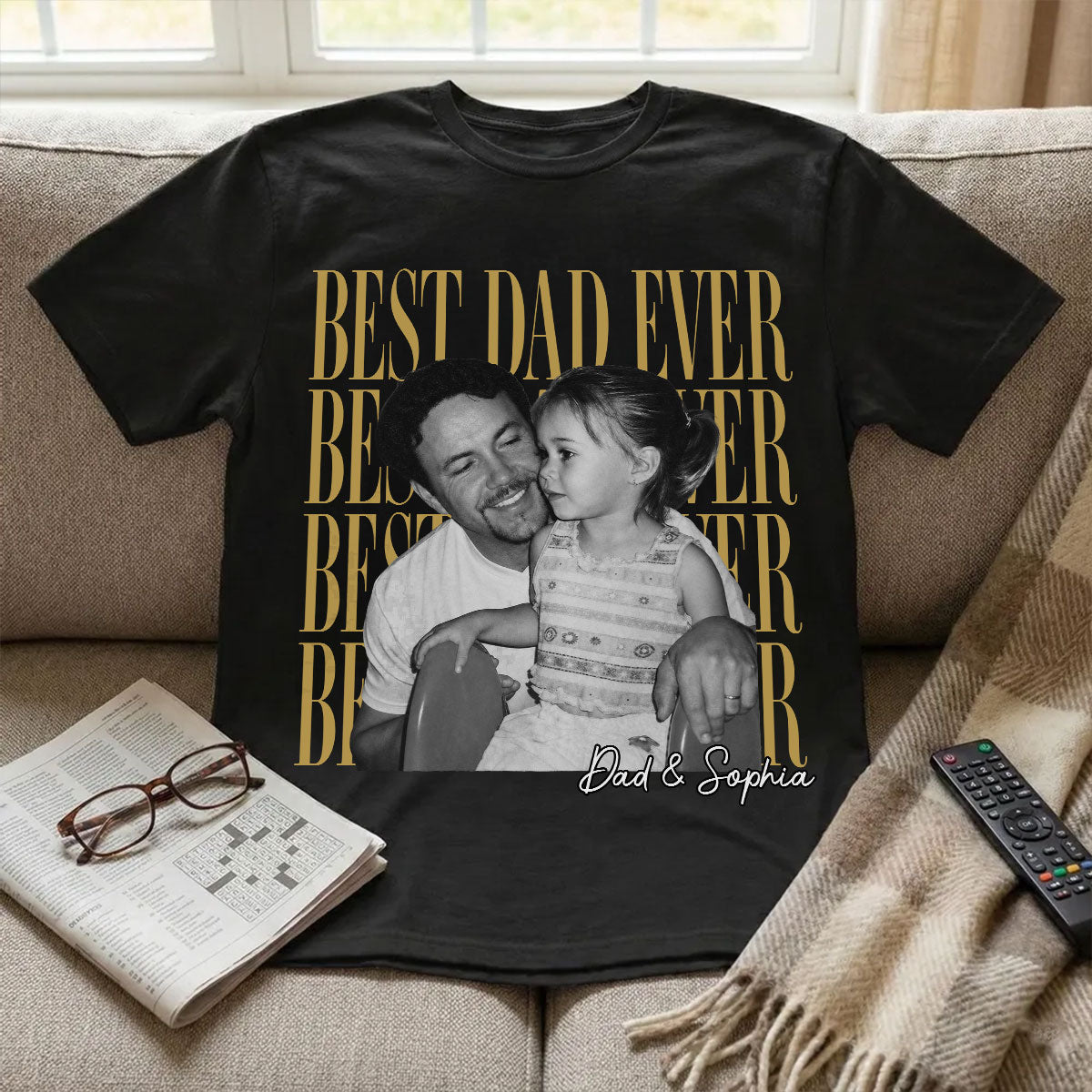 Custom Dad Vintage Photo - Personalized Shirt - Father's Day Gift for Dad, Husband