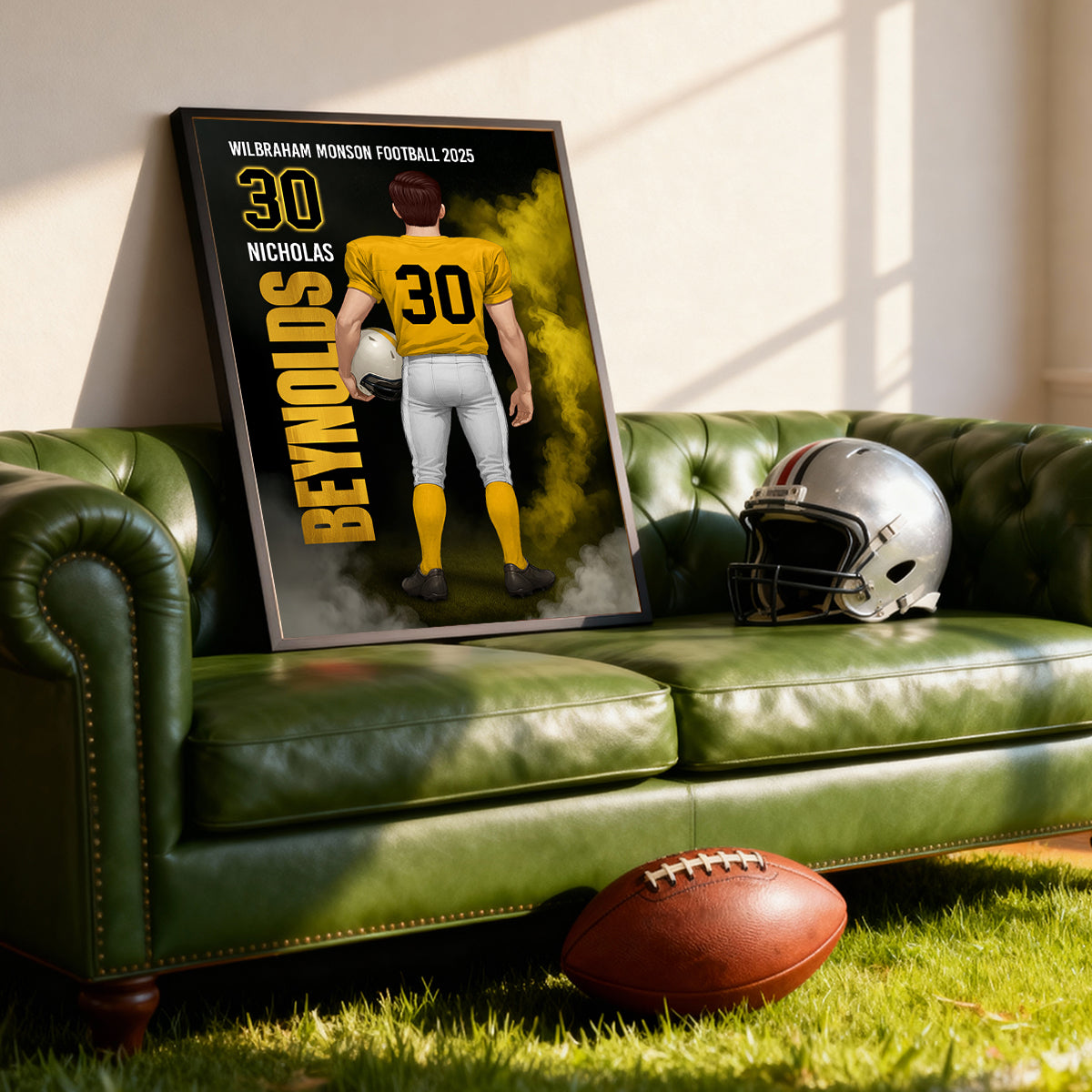 Football Sports Legend - Personalized Poster - Christmas Gift for Seniors, Sons, Grandsons