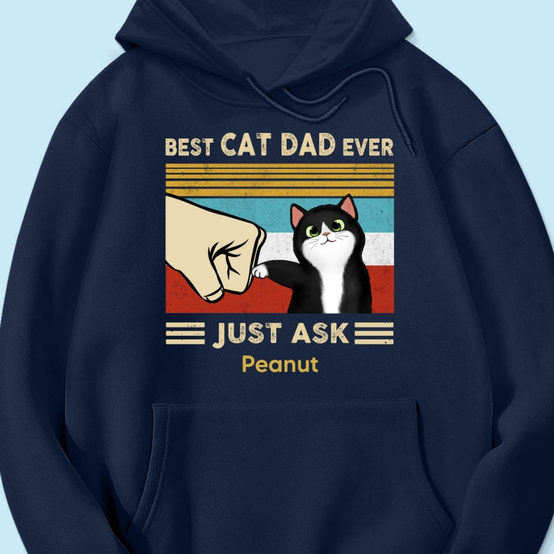 Custom Cat Fist Bump - Personalized Shirt - Perfect Gift for Cat Dads, Father's Day Gift for Husband, Gift for Him
