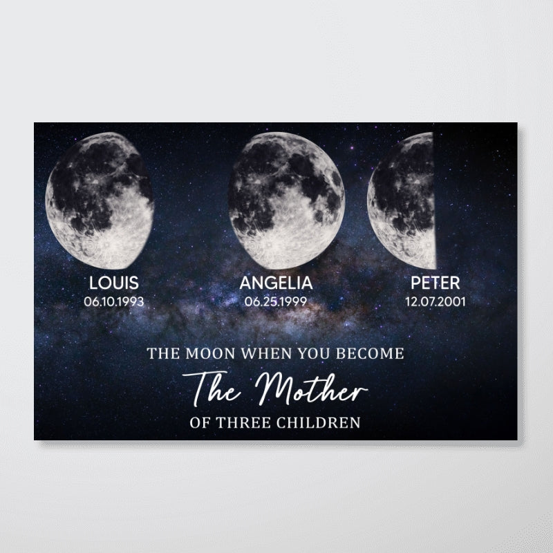 Mom Sky Moon Phase - Personalized Poster - Sentimental Mother's Day Gift for Mom