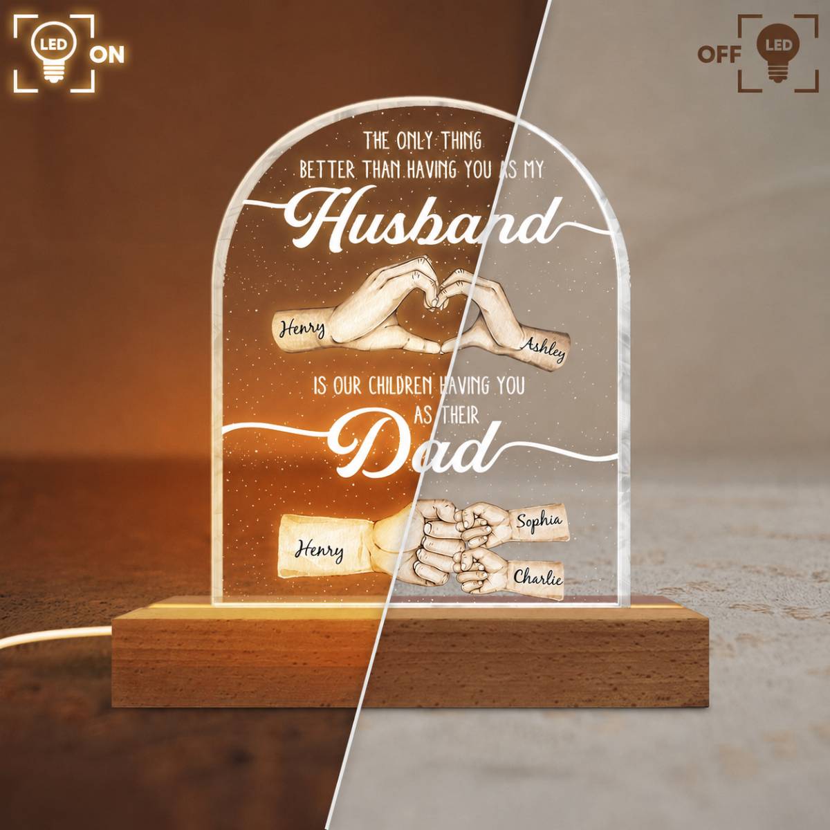 The Only Thing Better Than Having You As Husband - Personalized Acrylic Block LED Night Light - Father's Day Gift For Husband, Dad