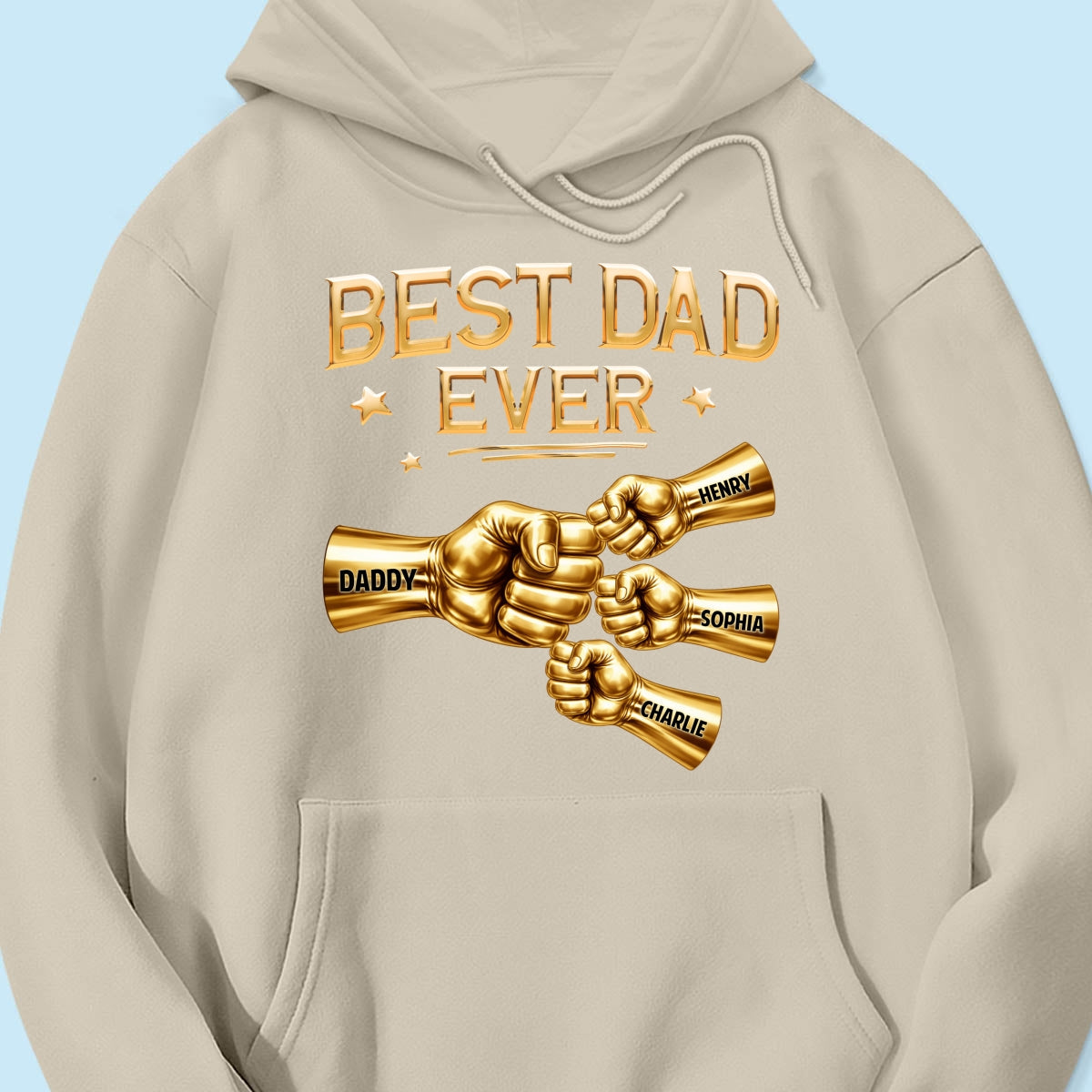 Best Dad Ever Fist Bump - Personalized Shirt - Father's Day Gift For Dad