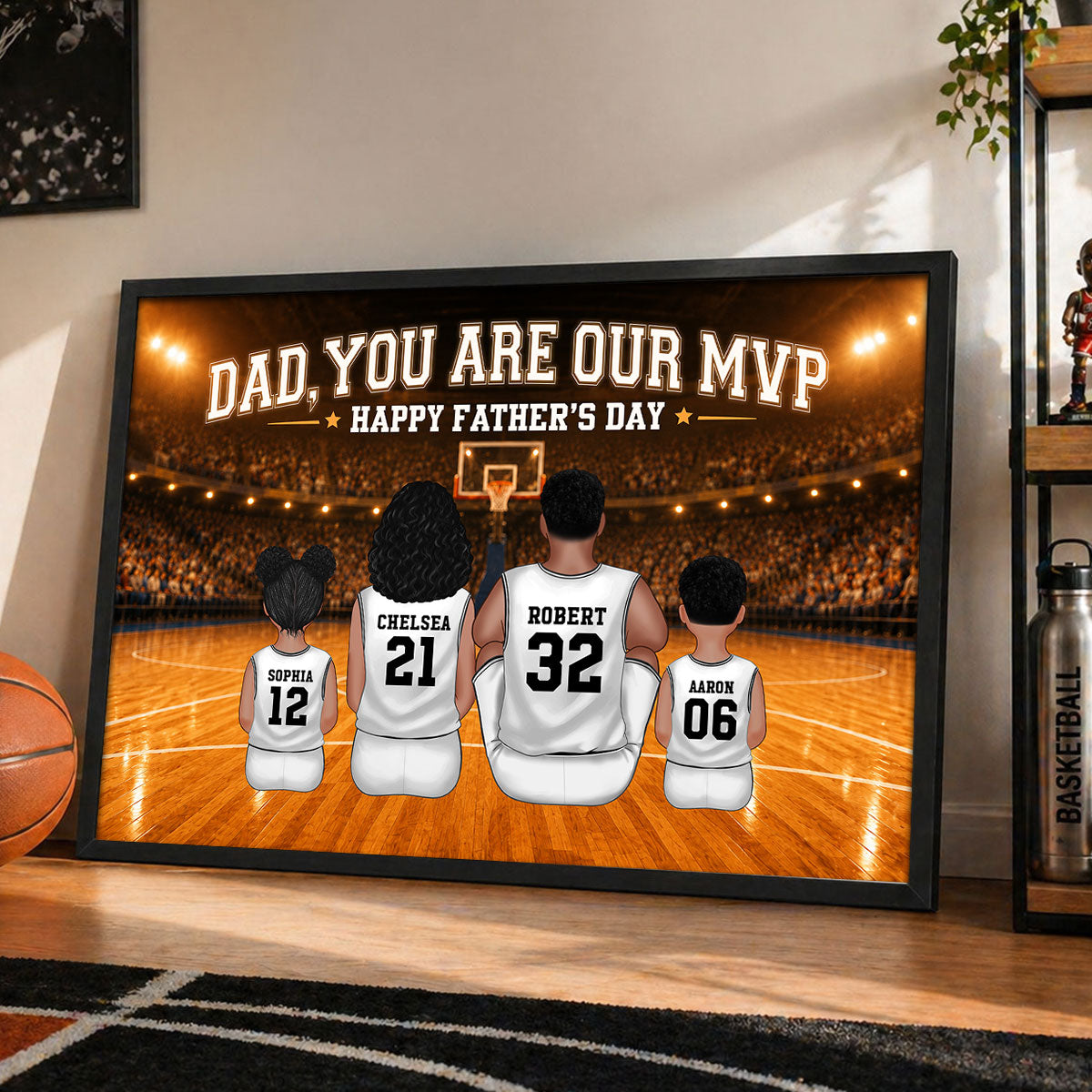 Basketball Dad Legend Daddy's Dream Team - Personalized Poster - Father's Day Gift For Dad, Husband, Basketball Fans