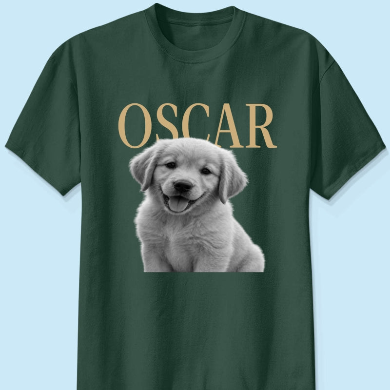 Custom Pet Photo And Name - Personalized Shirt - Vintage Shirt for Pet Lovers