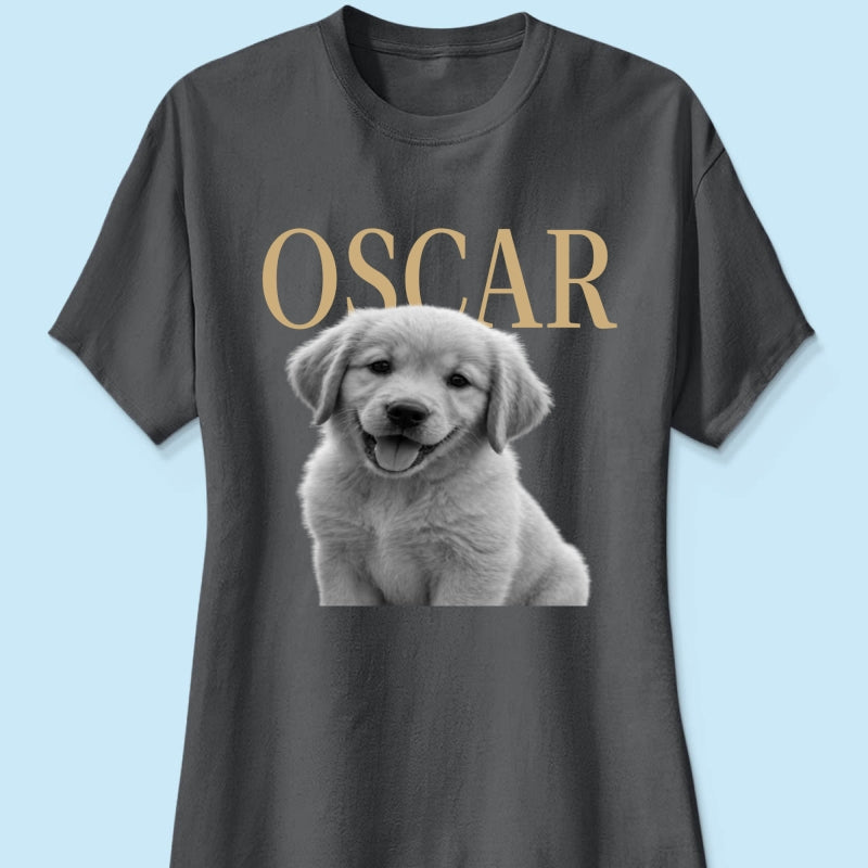 Custom Pet Photo And Name - Personalized Shirt - Vintage Shirt for Pet Lovers