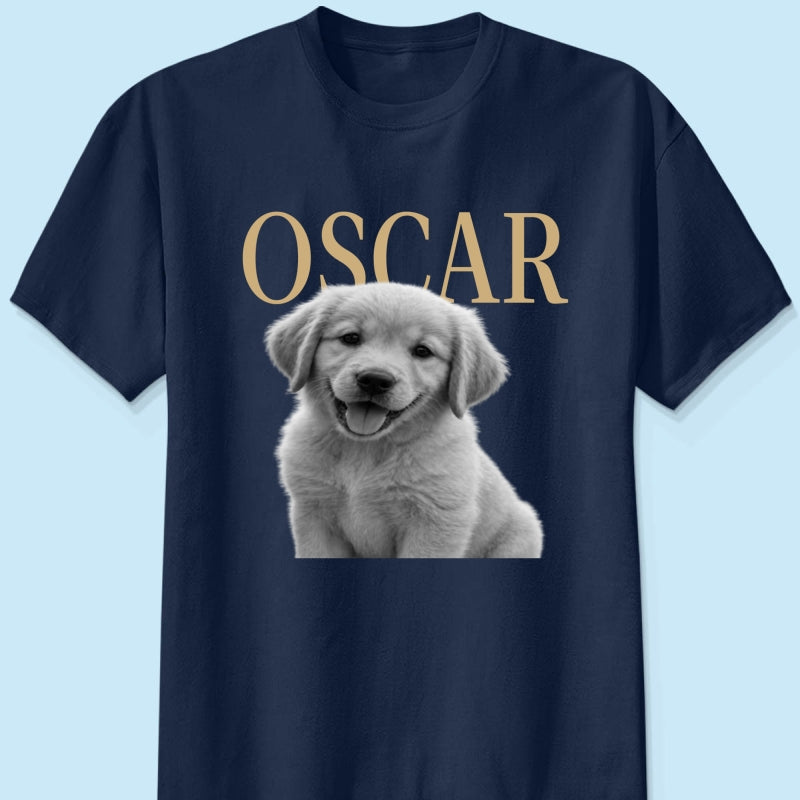 Custom Pet Photo And Name - Personalized Shirt - Vintage Shirt for Pet Lovers