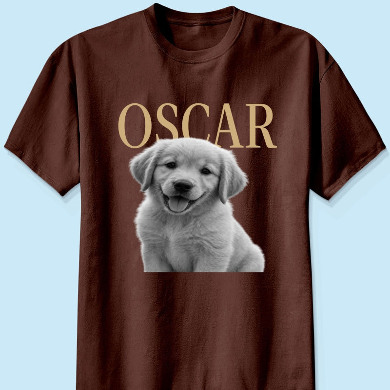 Custom Pet Photo And Name - Personalized Shirt - Vintage Shirt for Pet Lovers