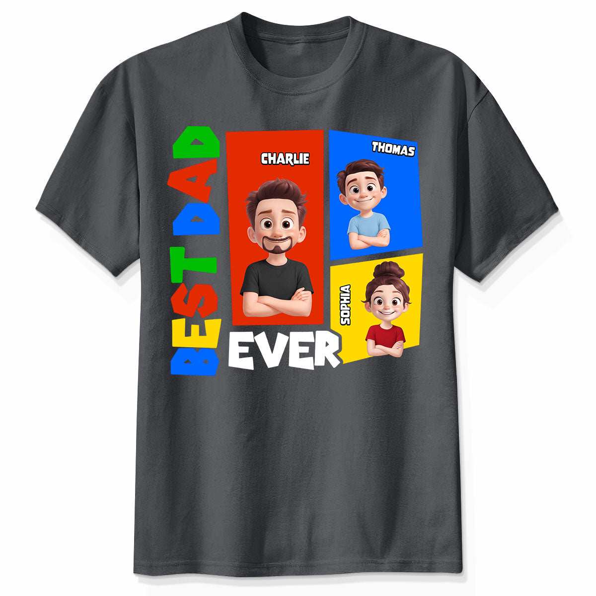 Best Dad Ever Arcade Theme - Personalized Shirt - Heartfelt Gift For Dad, Grandpa, Husband