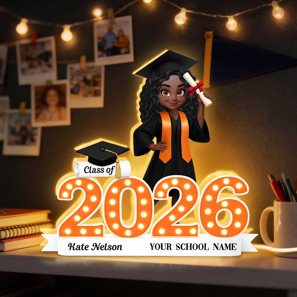 Congratulation Class Of Graduation Senior - Personalized Light Box - Gift For Graduation Day, Graduation Gift, Keepsake