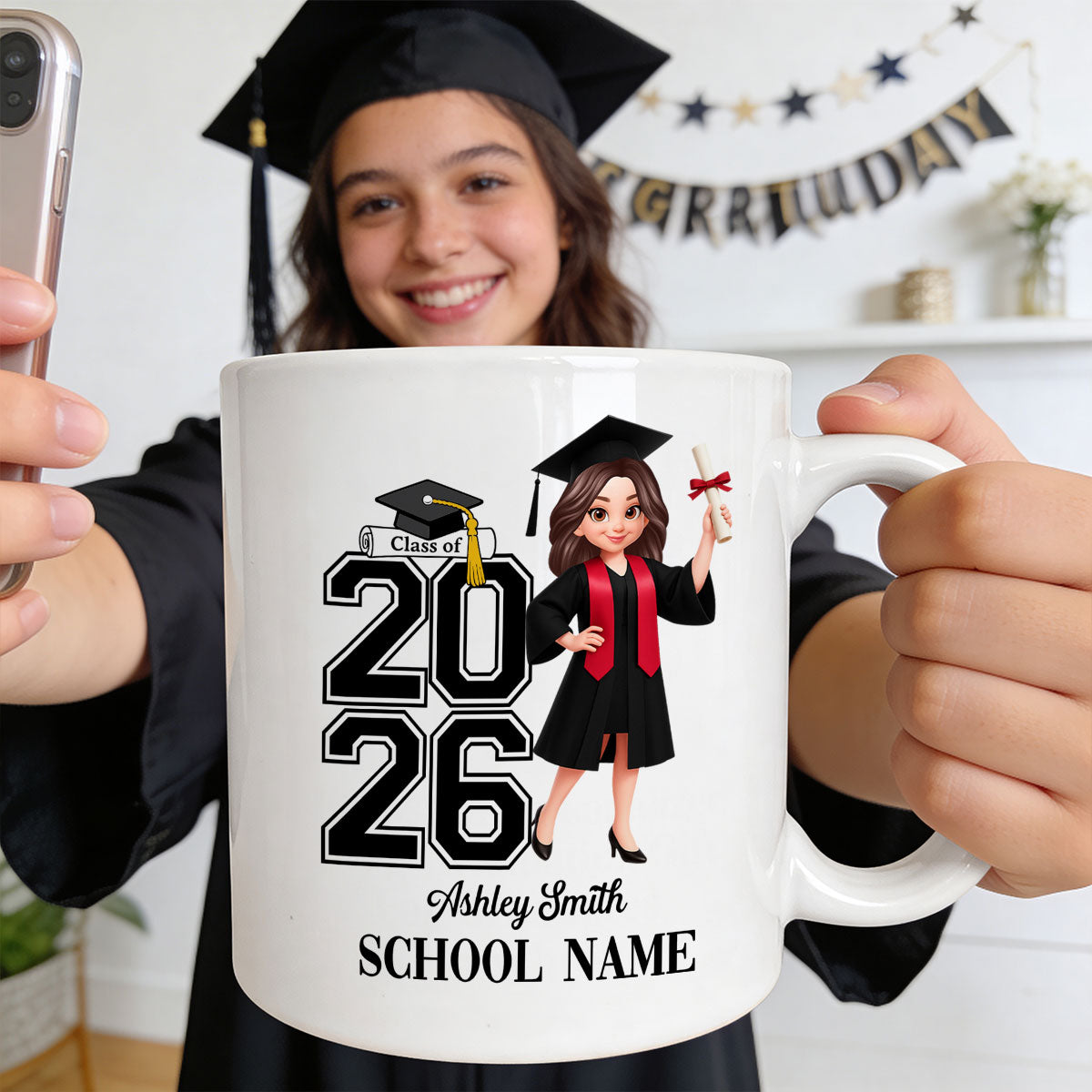 Class Of 2026 2027 Keepsake - Personalized Mug - Graduation Gift For Graduates, Daughter