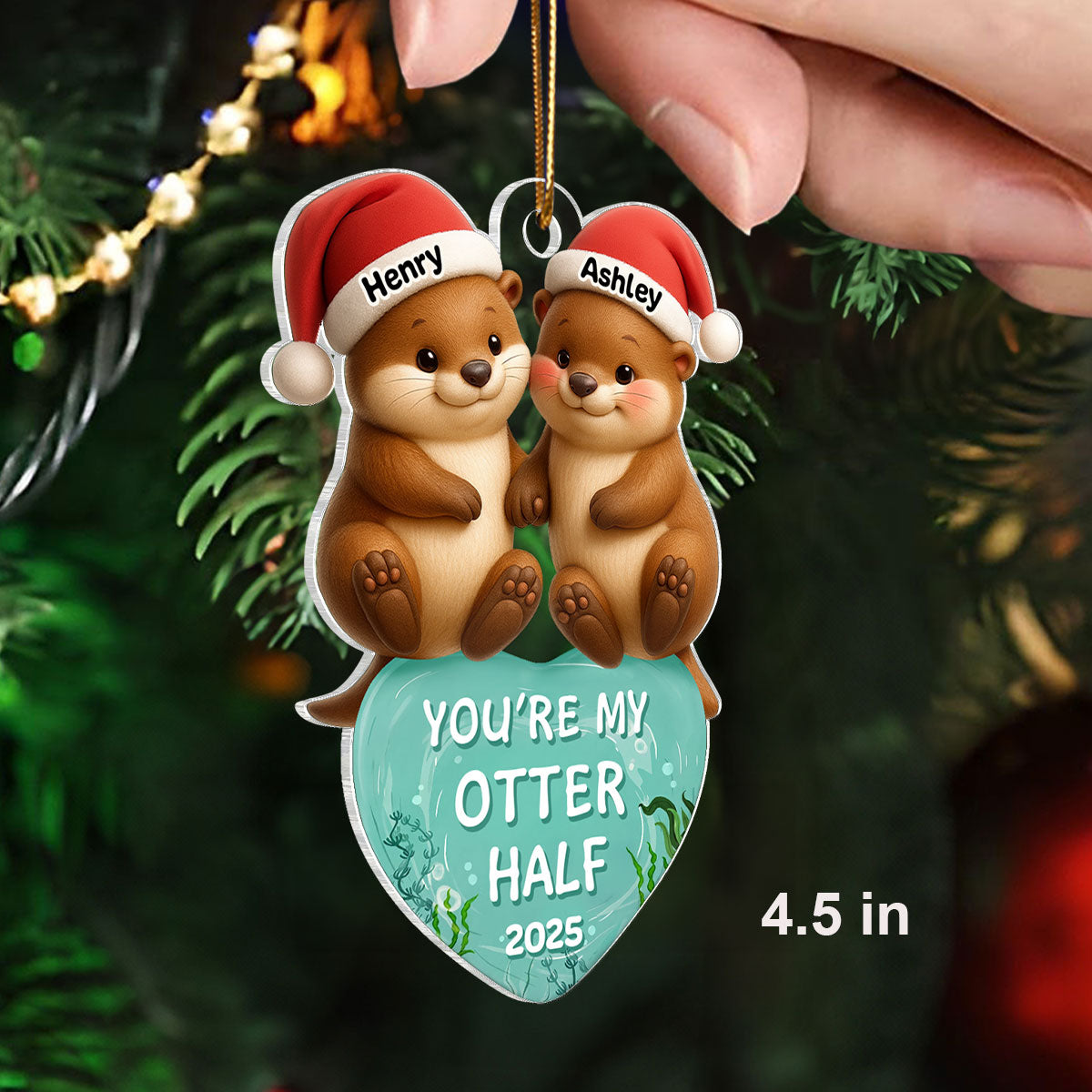 You’re My Otter Half - Personalized Acrylic Ornament - Christmas Gift for Couple