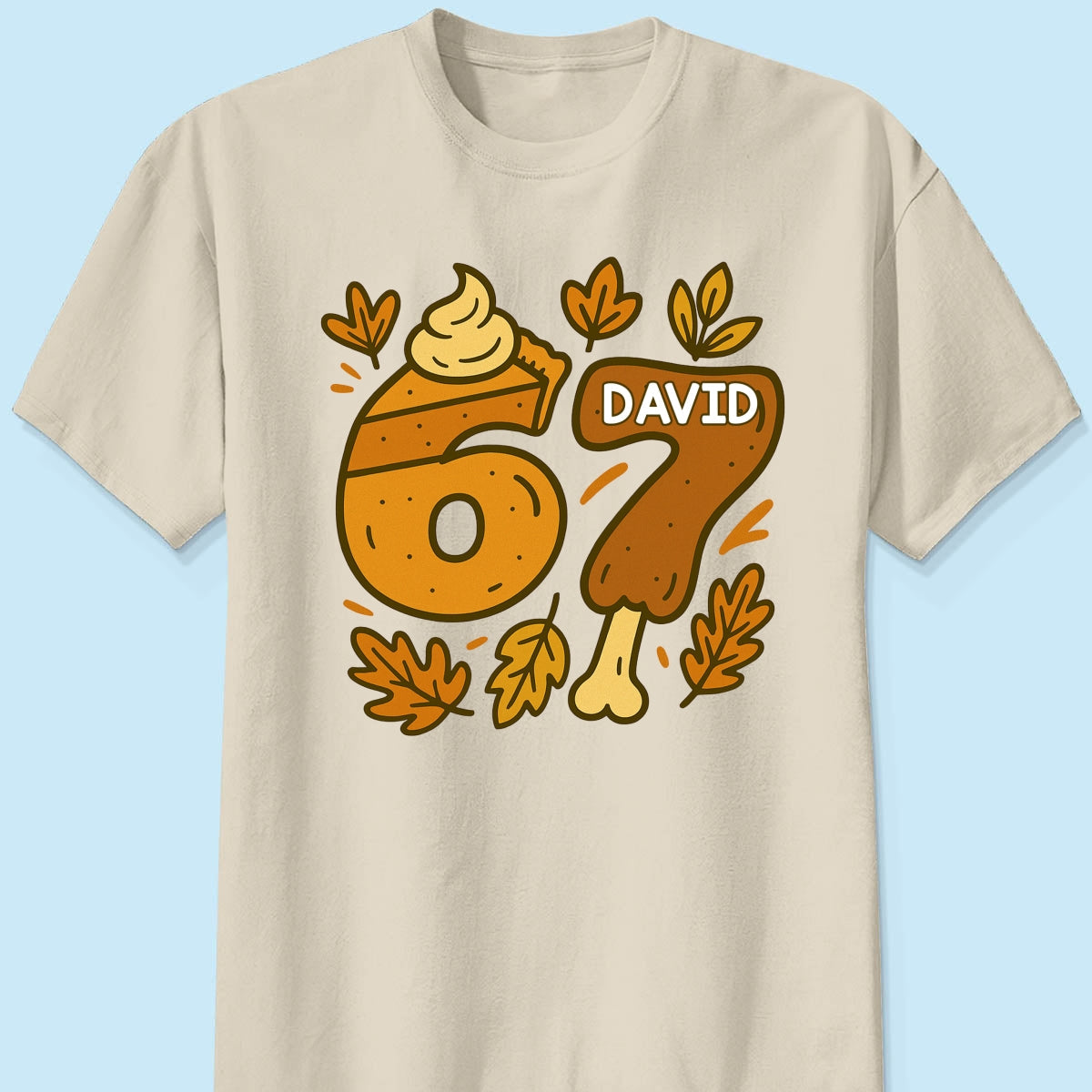 Viral Six Seven 67 Gen Z Funny Teen Slang Thanksgiving - Personalized Shirt - Christmas Gift for Daughter, Son, Grandkids
