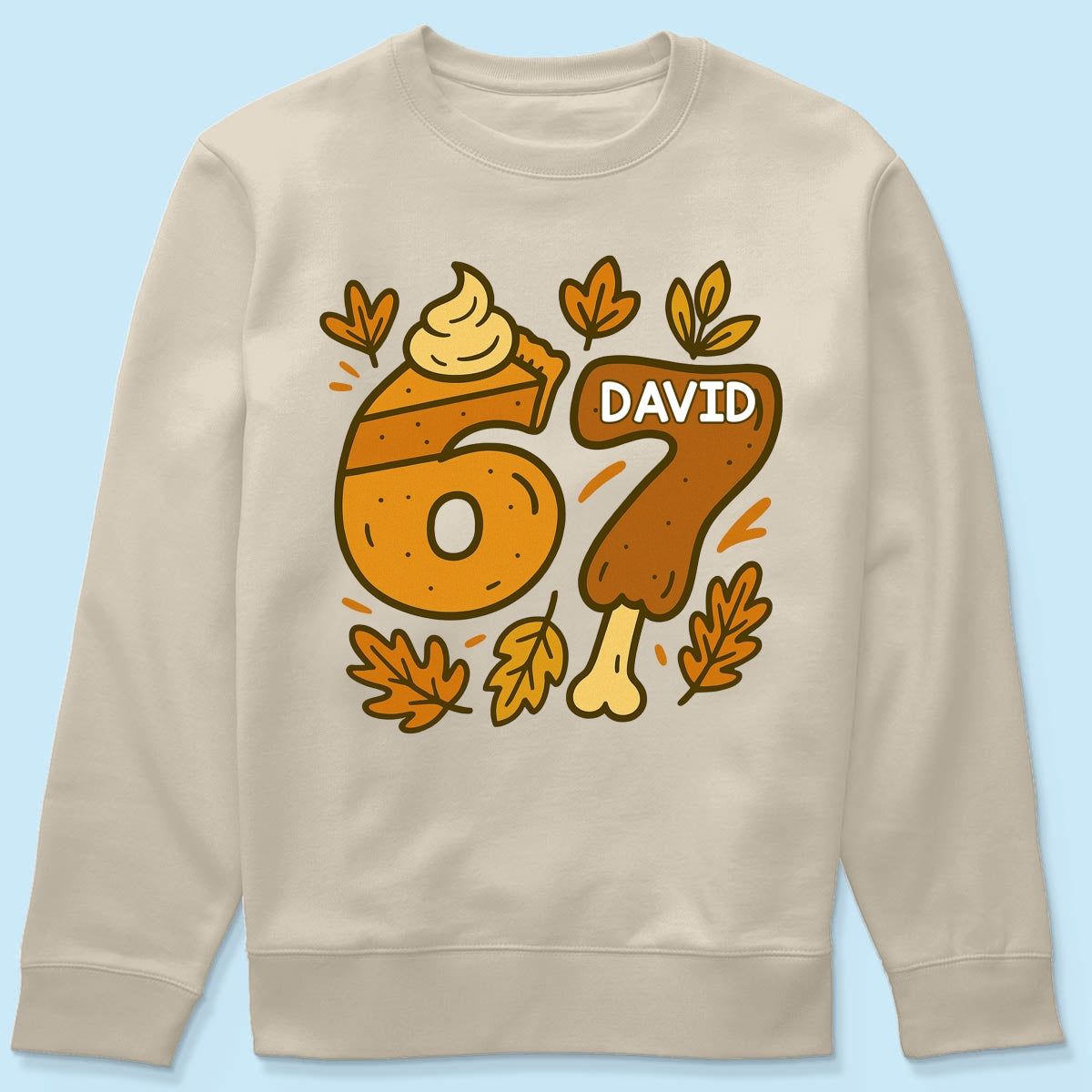 Viral Six Seven 67 Gen Z Funny Teen Slang Thanksgiving - Personalized Shirt - Christmas Gift for Daughter, Son, Grandkids