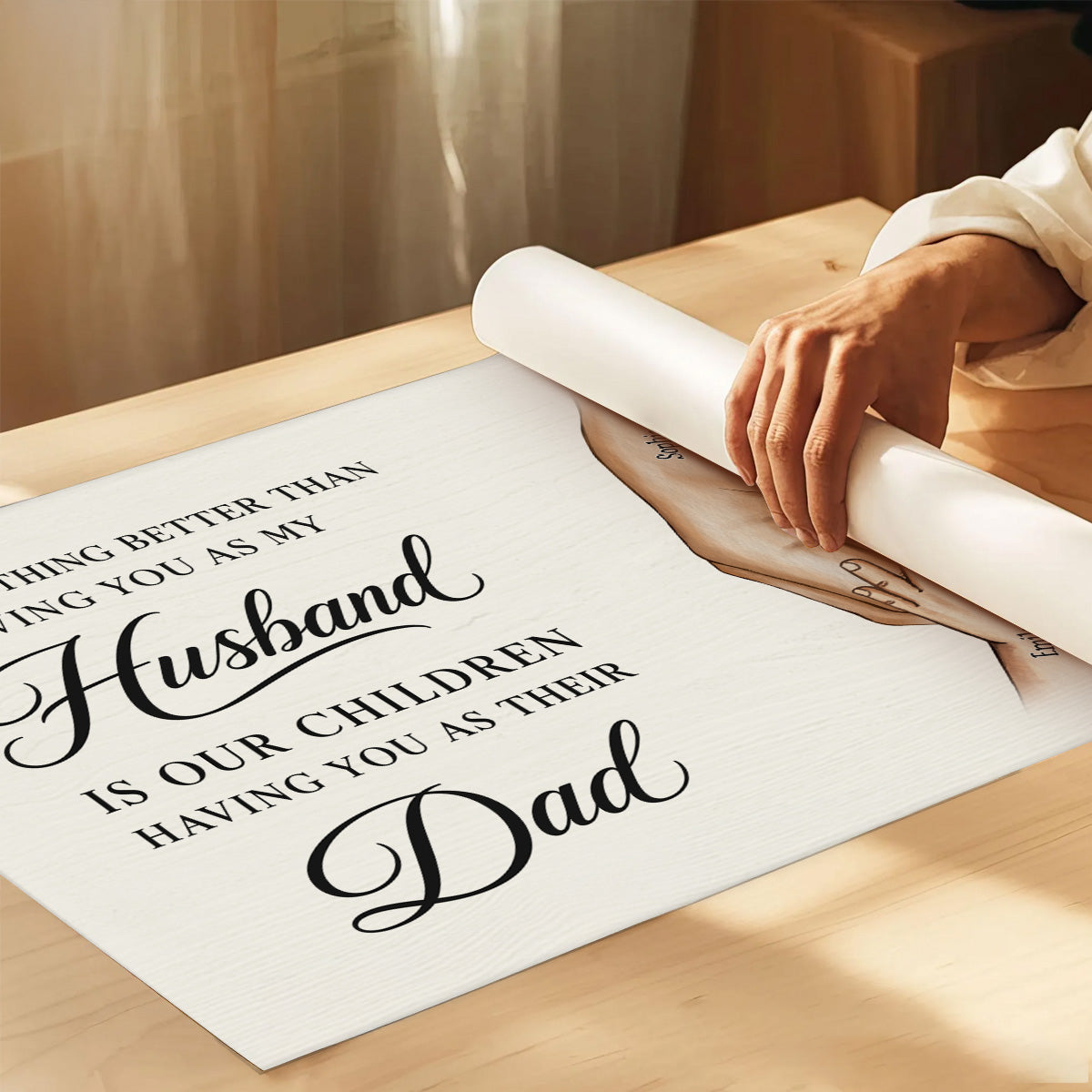 The Only Thing Having You As My Husband Family Hands - Personalized Poster - Father's Day Gift For Husband