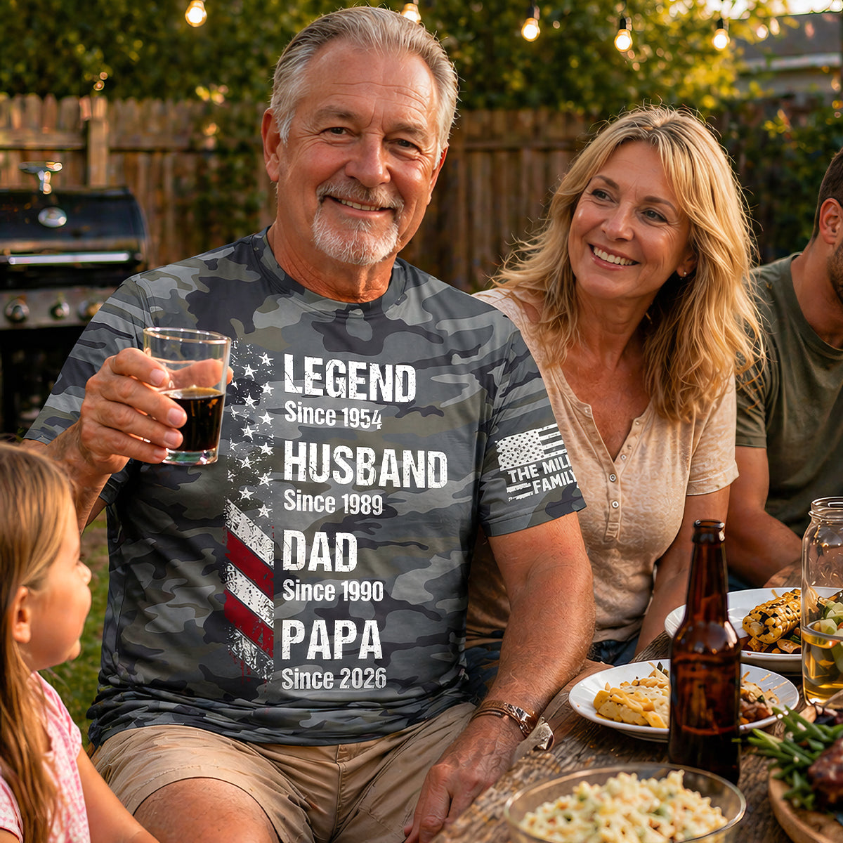 Legend Husband Dad Grandpa Camo Pattern - Personalized Shirt - Father's Day Gift For Husband, Dad, Grandpa