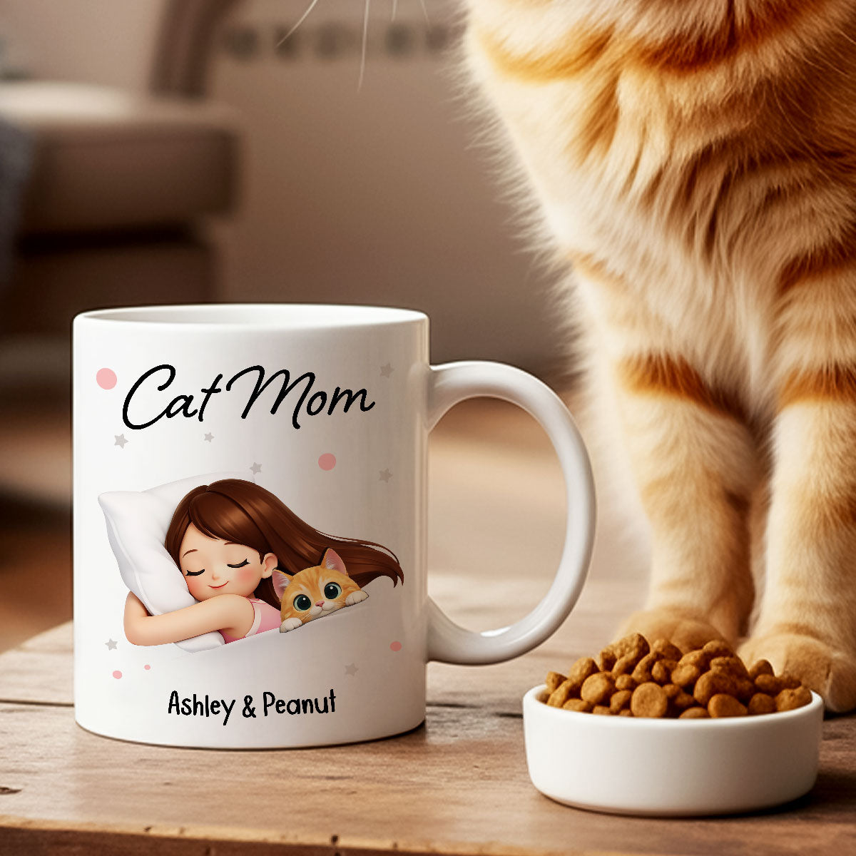 Cat Mom - Personalized Mug - Mother's Day Gift for Wife, Girlfriend, Daughter, Sister