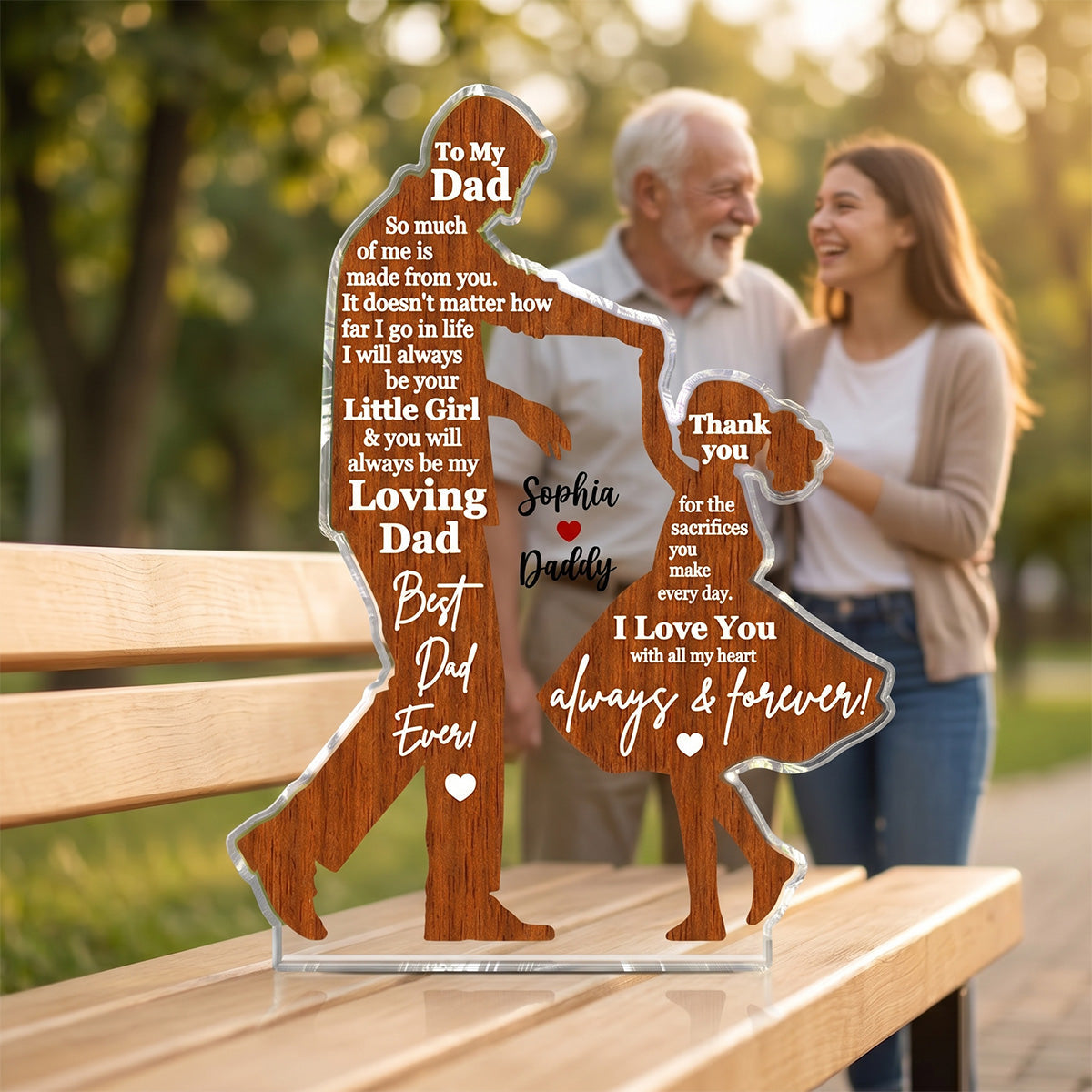 I Will Always Be Your Little Girl Father & Daughter Dancing - Personalized Acrylic Block Plaque - Sentimental  Gift For Dad From Daughter