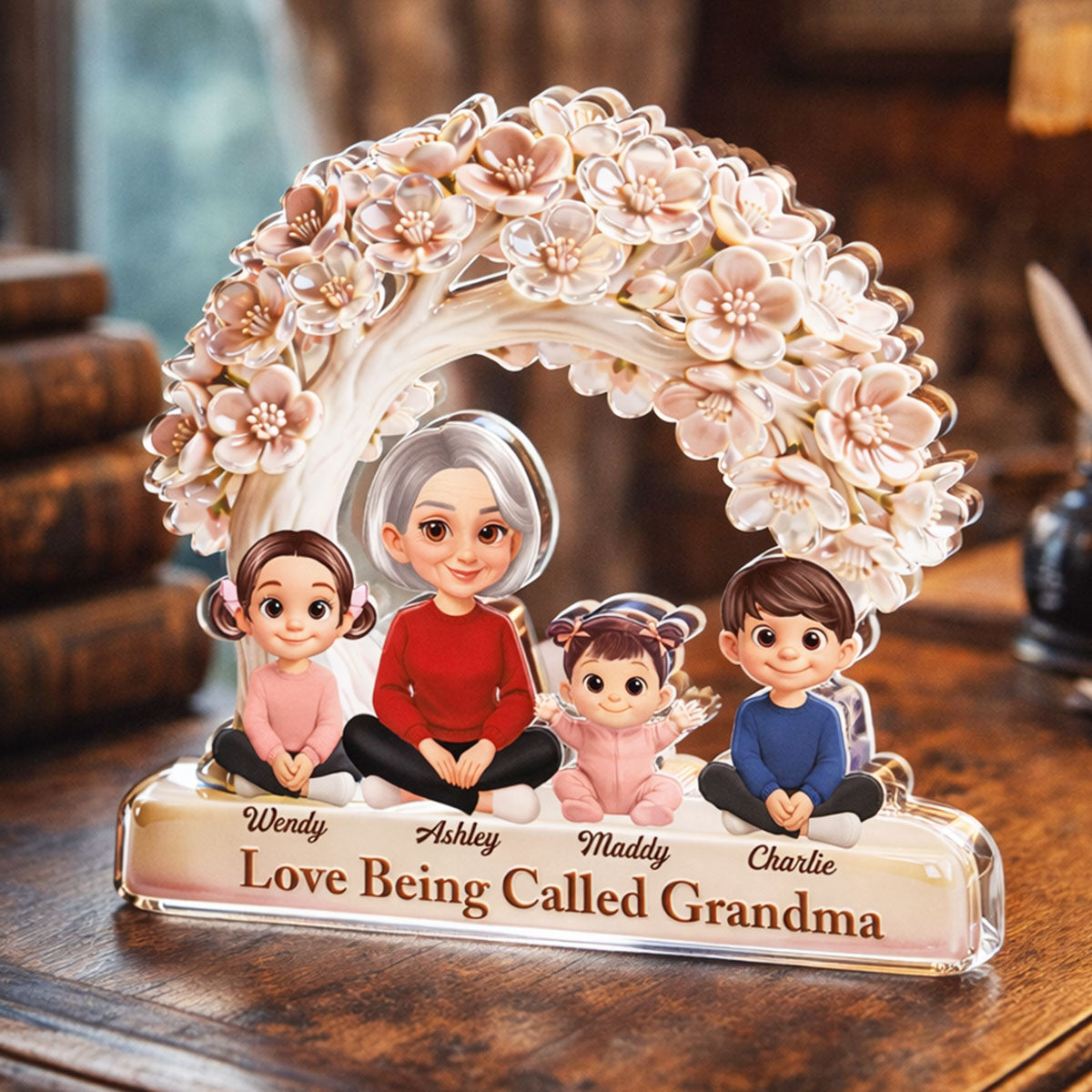 Love Being Called Grandma - Personalized Acrylic Block Plaque - Mother's Day Gift for Grandma, Mom, Wife