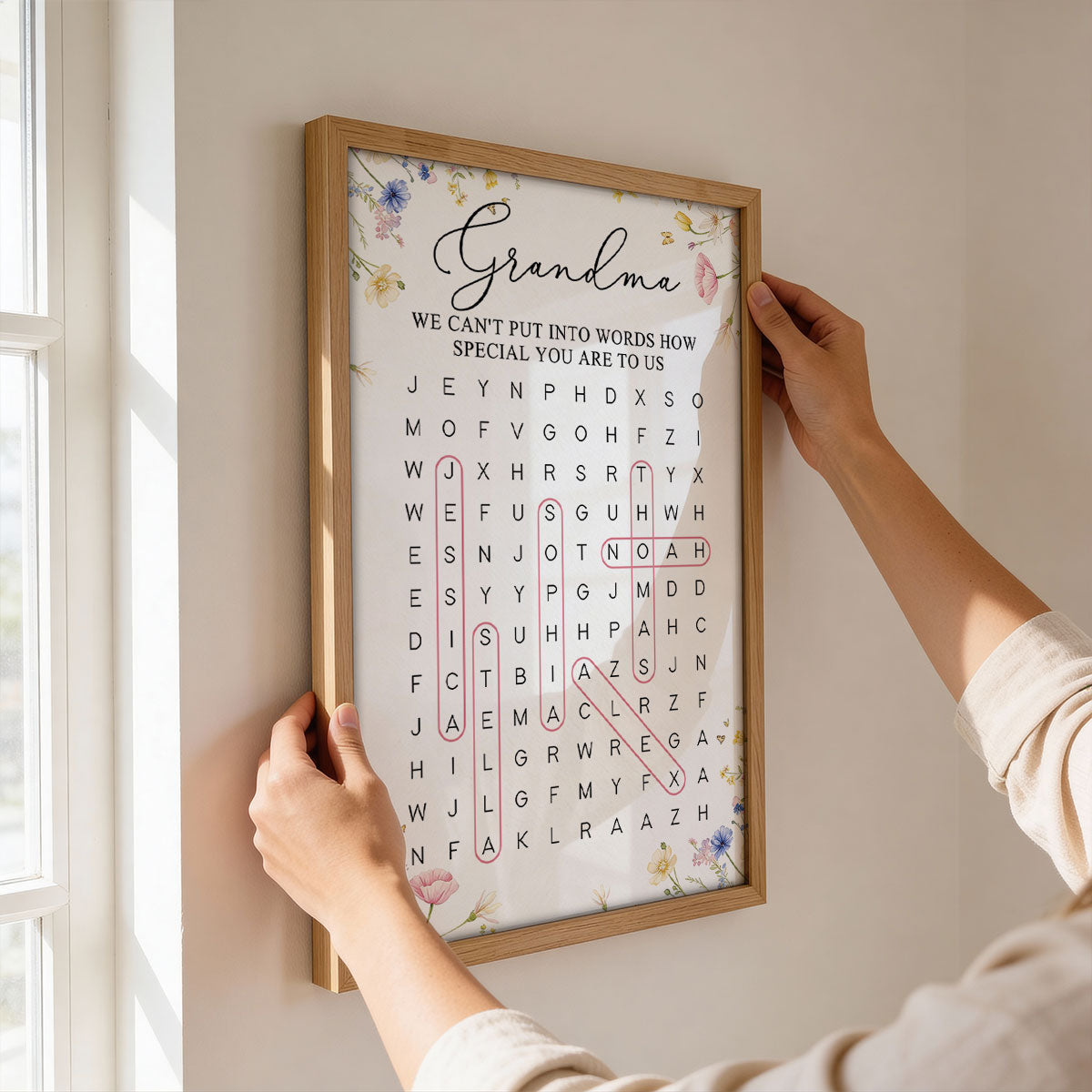 Grandma Word Search Puzzle We Can't Put Into Words How Special You Are - Personalized Poster - Mother's Day Gift For Grandma