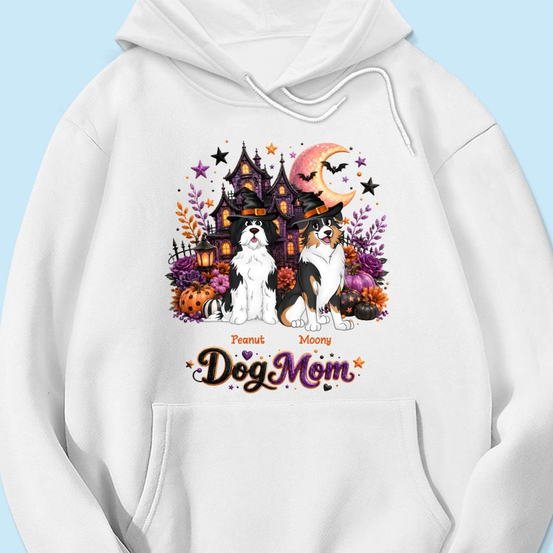 Dog Mom Spooky Haunted House Halloween - Personalized Shirt - Halloween Gift, Gift For Dog Lovers