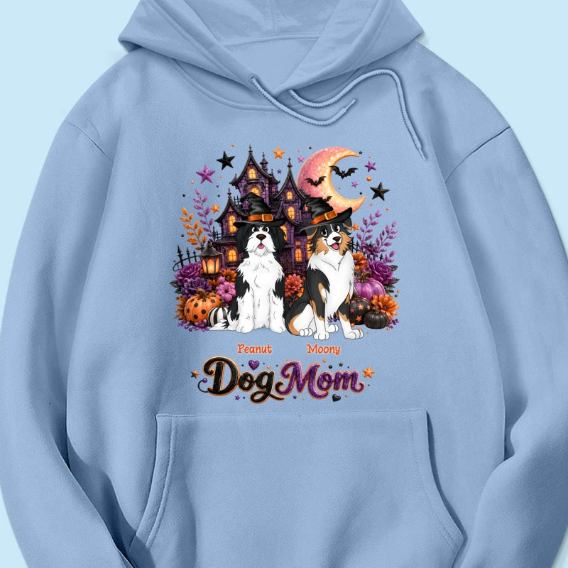 Dog Mom Spooky Haunted House Halloween - Personalized Shirt - Halloween Gift, Gift For Dog Lovers