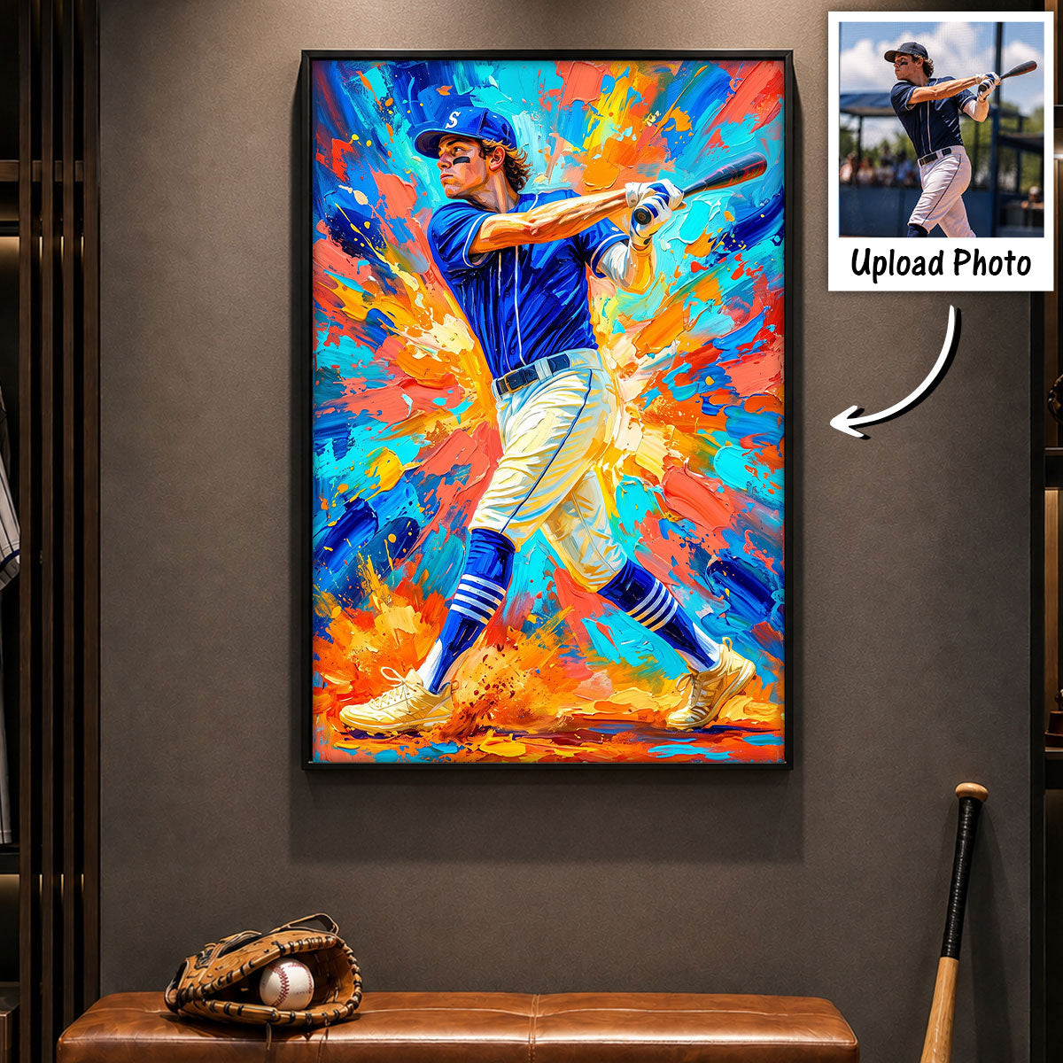 Modern Sport Photos Insert - Personalized Poster - Gift For Boy, Girl