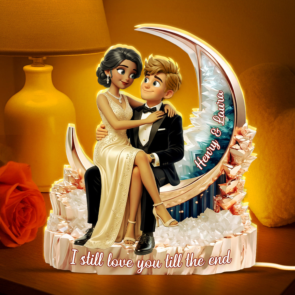 I Still Love You Till The End Romantic Couple - Personalized Light Box - Anniversary, Valentine's Day Gift, Gift For Him, Gift For Her