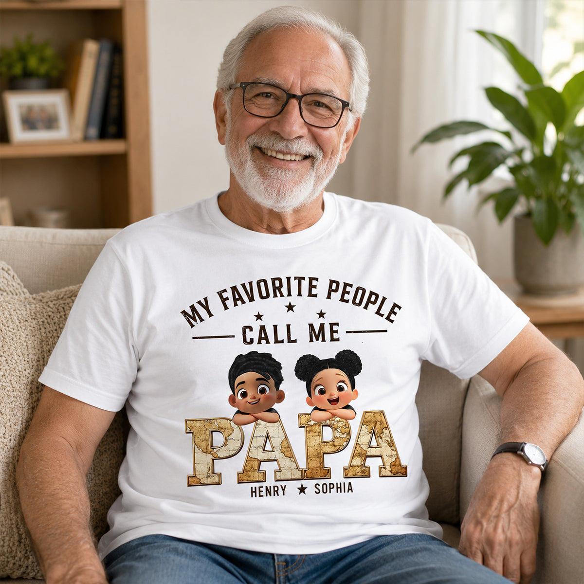 My Favorite People Call Me Grandpa - Personalized Shirt - Father's Day Gift for Dad, Grandpa, Husband