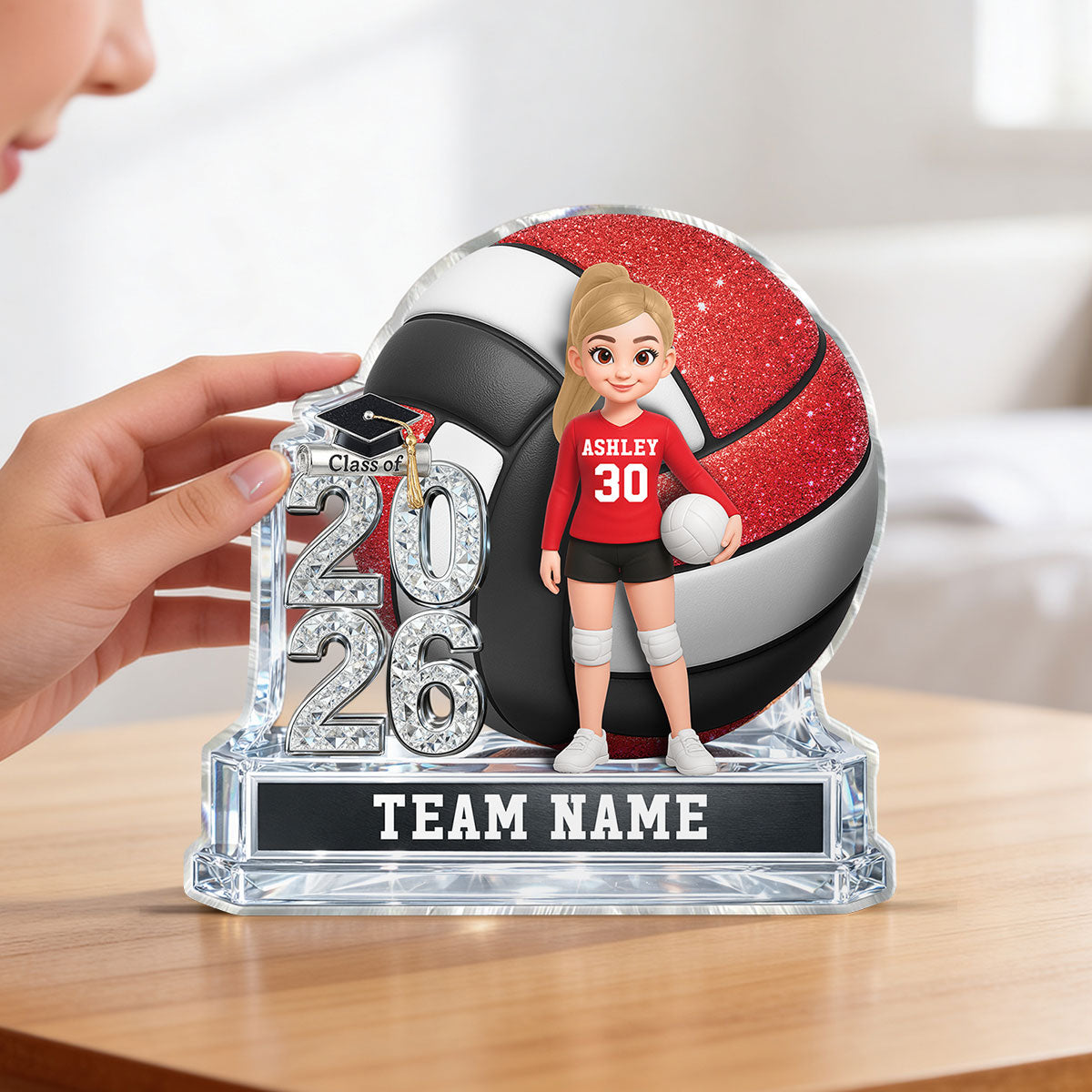 Volleyball Senior Keepsake 2D Flat - Personalized Acrylic Block Plaque - Graduation Gift For Daughter, Son Graduates, Class of 2026